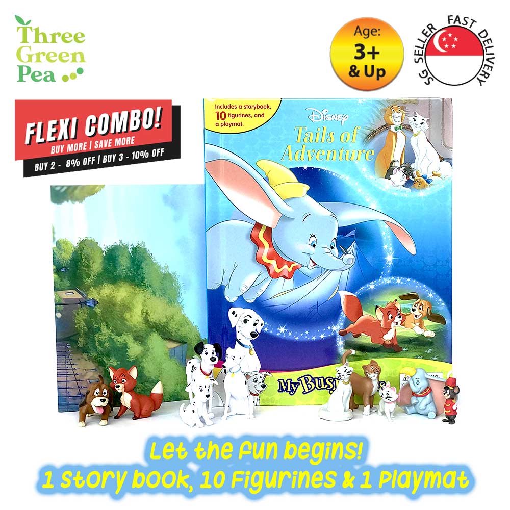 My Busy Book - Disney Tails of Adventures | 10 Figurines, 1 Playmat and 1 Story Board Book | Great Gift Ideas for Children