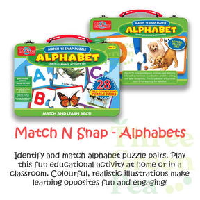 Puzzle for Toddlers - Match N Snap Puzzles in Lunchbox Tin (Counting) | 30 Self-Correcting Puzzle Pairs | Suitable for Age 3-6