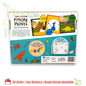 Children Activity Box Set | Awesome Finger Prints (Farm and Dinosaurs / Mermaids and Unicorns) | Great Gift Ideas for Children Age 3 and above