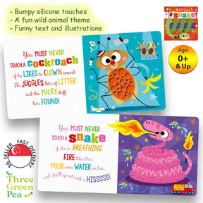 Touch and Feel Board Books Never Touch a Snake! Children Books for babies and toddlers [B1-1]