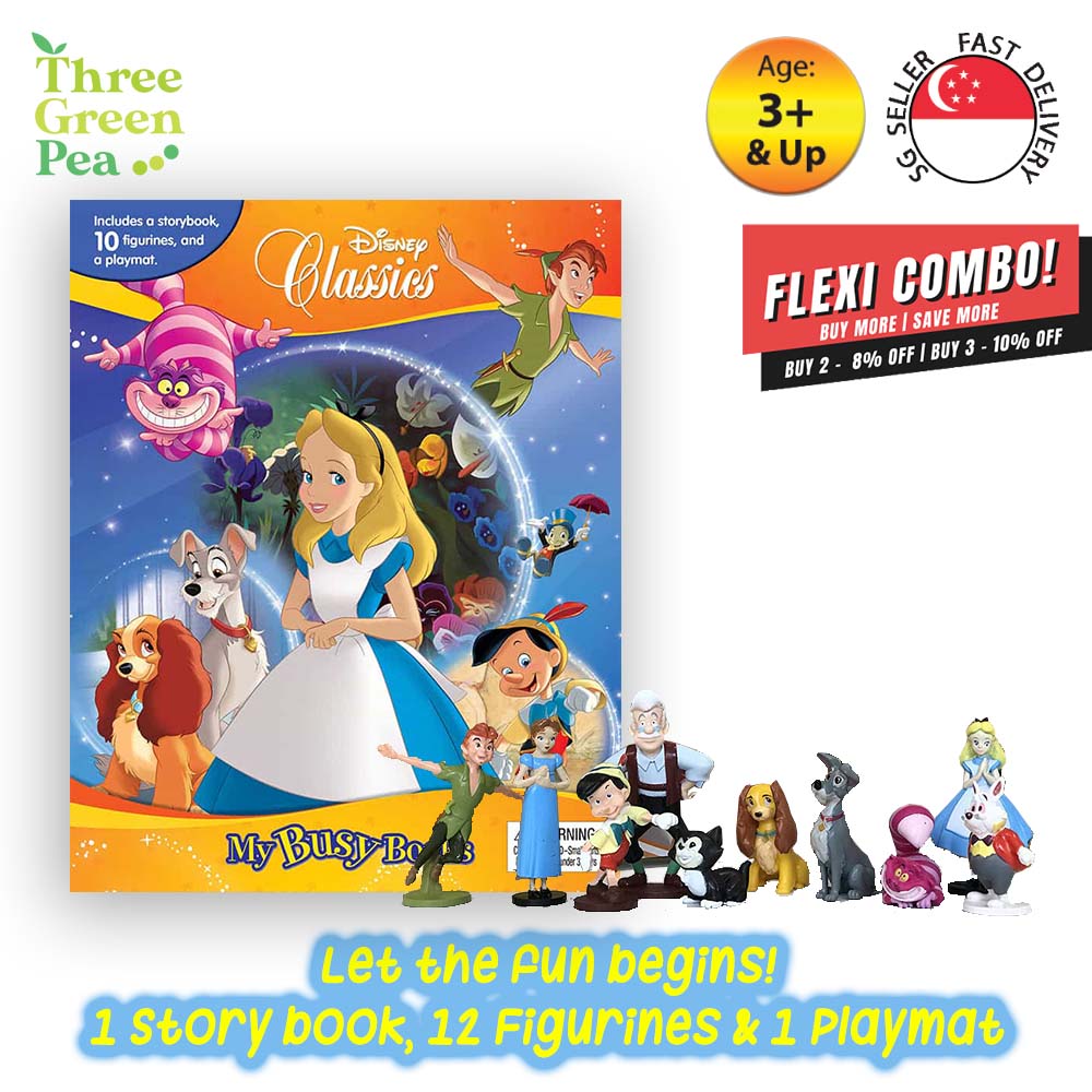 My Busy Book - Disney Classics | 10 Figurines, 1 Playmat and 1 Story Board Book | Great Gift Ideas for Children