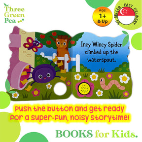 Shaped Sound Board Books for Toddlers : Incy Wincy Spider - Read-Along Storybooks - For Babies & Toddlers