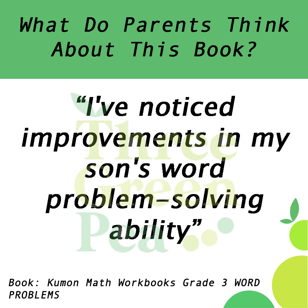 Kumon Math Workbooks Grade 3 WORD PROBLEMS