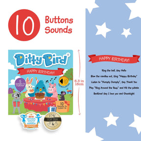 Ditty Bird Farm Happy Birthday Songs Book [Authentic] - Audio Sound Book for Children Ages 1+ Ready Stocks [B1-3 OTHERS]