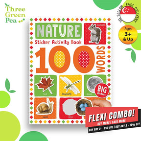 First 100 Words - Nature Stickers and Colour Activity Book | Suitable for Children Age 3 and above