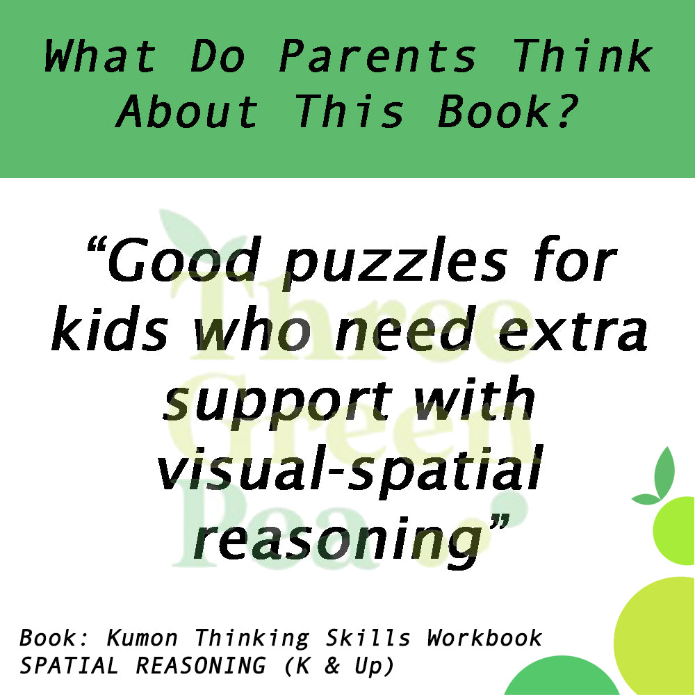 Kumon Thinking Skills Workbook SPATIAL REASONING (K and Up)