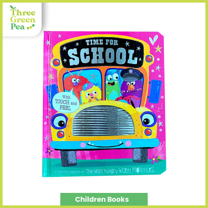 Children Sensory Books - Touch and Feel Worry Monsters Can I have a Hug / Time for School Suitable for Age 1 [B4-2]