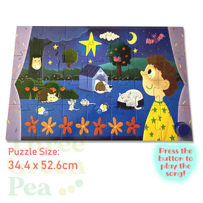 Jigsaw Puzzles for Kids Age 3+ - Musical Floor Puzzles | 28 giant pieces, and a book to sing-along - Twinkle Little Star/Incy Wincy Spider [B3-1]