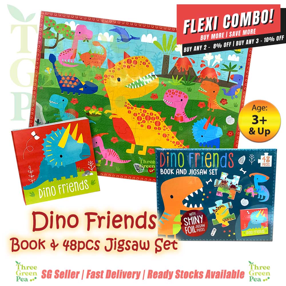 Jigsaw Puzzle for Kids | 48 Pieces of Jigsaw and a Book | Dino Friends / Unicorns / Koala | Suitable for Ages 3 and above | Great Gift Ideas