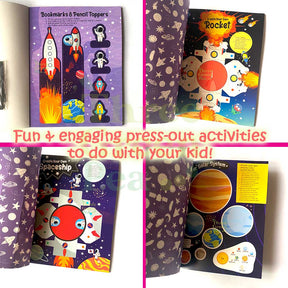 Children Book: Space Activities with Glowing Stars (Glow-in-the-dark) | 10 Pages of Press-Out Activities | Suitable for Age 3+