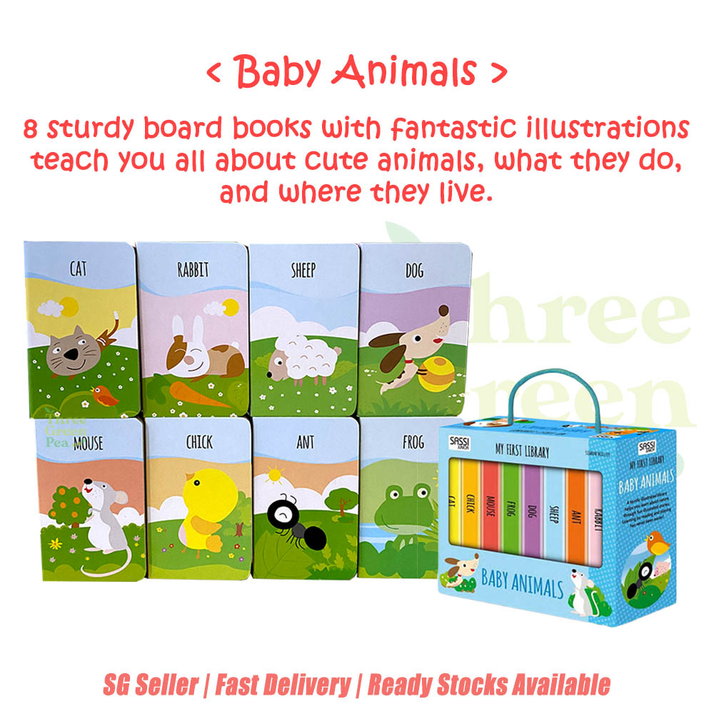 Children Board Books - My First Library: Read and Learn ABC 123 / Dinosaurs / Baby Animals | Suitable for Ages 1 and above | Gift Ideas