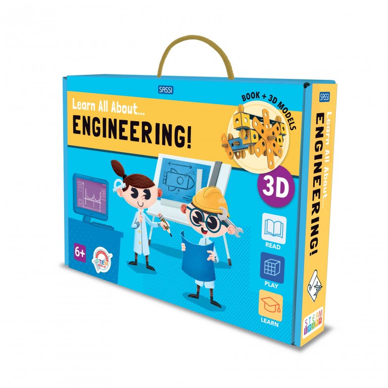 STEAM Games and Activities - Sassi: Learn All About Engineering and Maths - Include a Book and Model Set