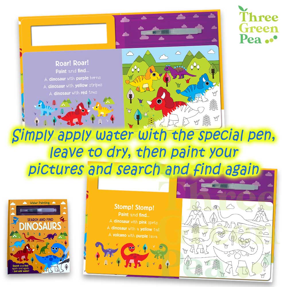 Water Painting for Kids | Search and Find - Dinosaurs / Animals / Under the Sea / Unicorns | Suitable for Age 3 and above | Develop Motor Skills