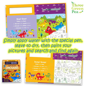 Water Painting for Kids | Search and Find - Dinosaurs / Animals / Under the Sea / Unicorns | Suitable for Age 3 and above | Develop Motor Skills