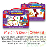 Puzzle for Toddlers - Match N Snap Puzzles in Lunchbox Tin (Counting) | 30 Self-Correcting Puzzle Pairs | Suitable for Age 3-6