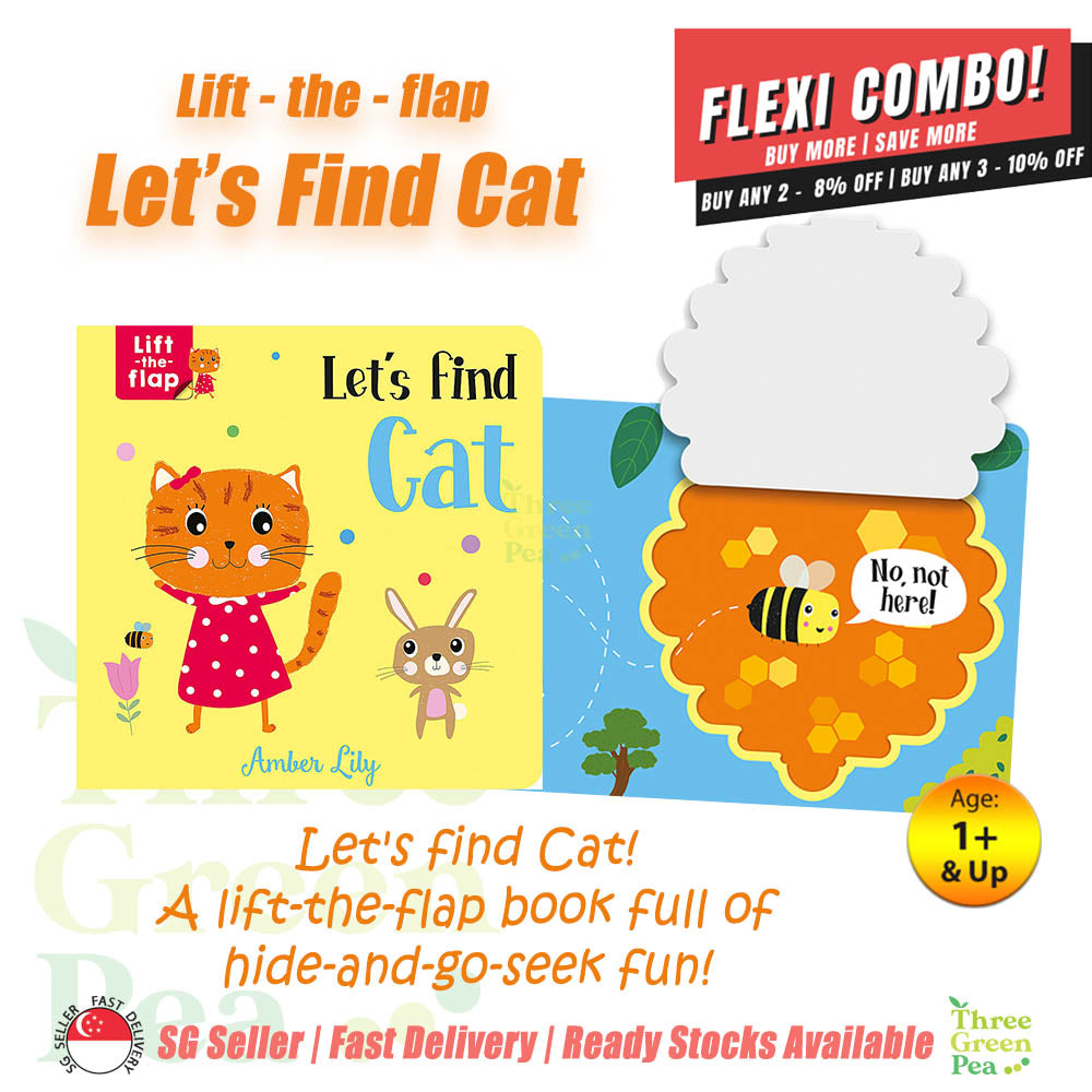 Children Board Books for ages 1 and above | Lift the flap - Let's Find Dinosaurs / Owl / Cat / Dog / Penguin