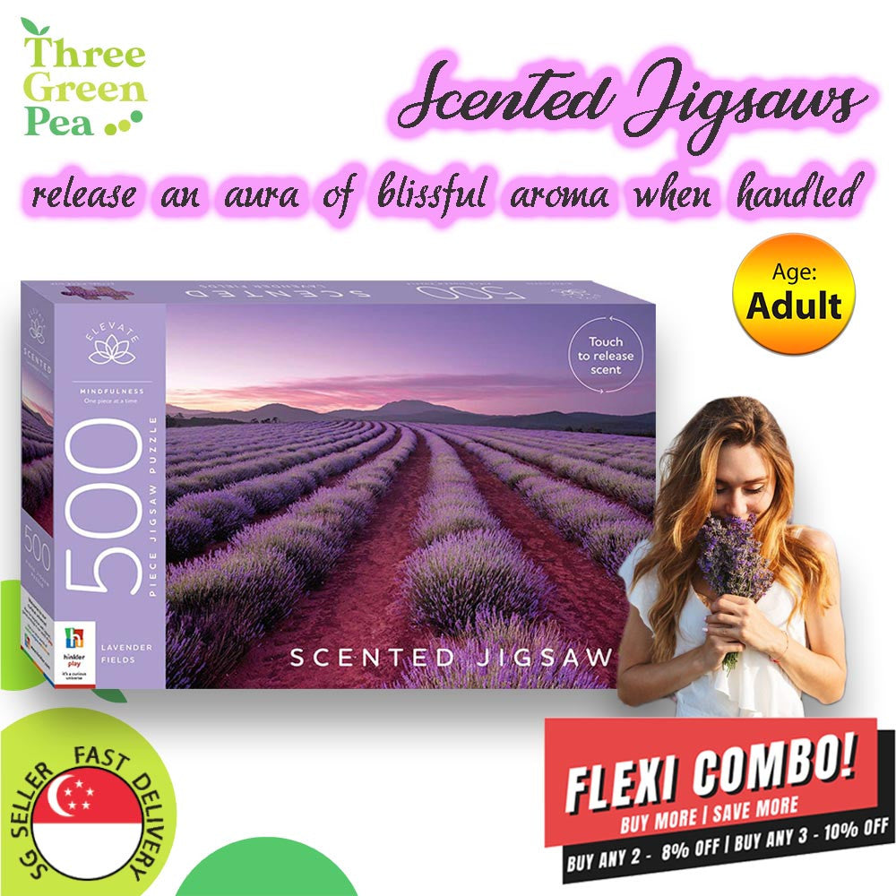 Jigsaw Puzzle (Scented) for Adults - 500 pcs Lavender Fields (with Lavender Scent) - Great as Gift Ideas [B2-1]