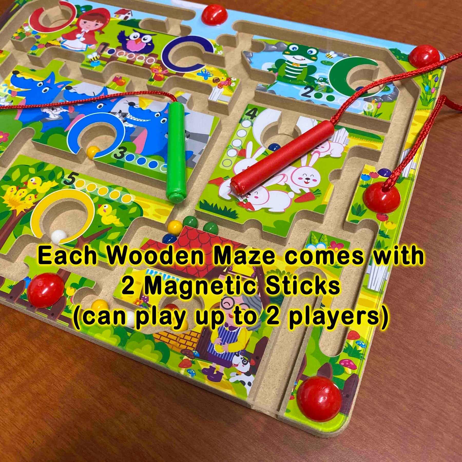 Magnetic Wooden Maze Toy for Children Age 3 and above - The Ugly Duckling | Early Child Development Games Great Gift Ideas for Kids