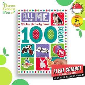 First 100 Words - All About Me Stickers and Colour Activity Book | Suitable for Children Age 3 and above