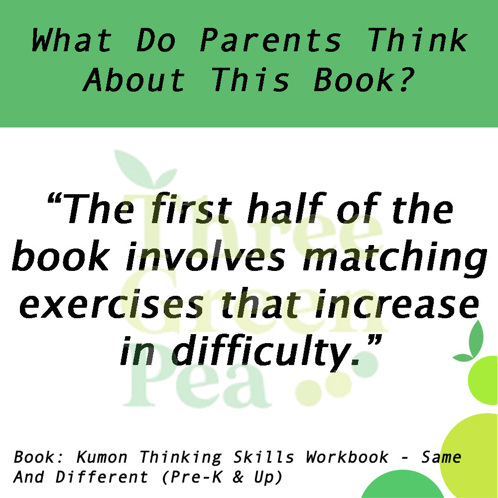 Kumon Thinking Skills Workbook - Same and Different / Differentiation (Pre-K and Up)