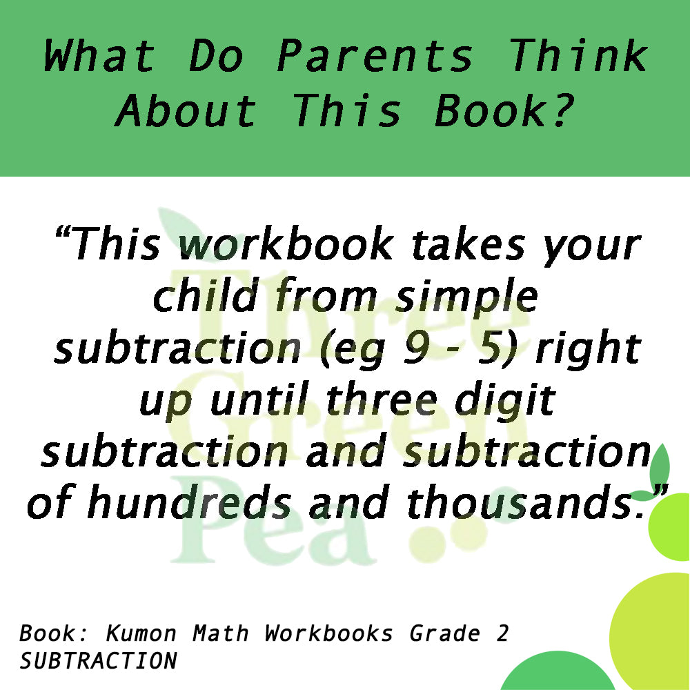 Kumon Math Workbooks Grade 2 SUBTRACTION
