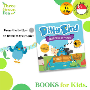 Ditty Bird Nursery Rhymes Song Book [Authentic] - Audio Sound Book for Children Ages 1+ Ready Stocks [B1-3]