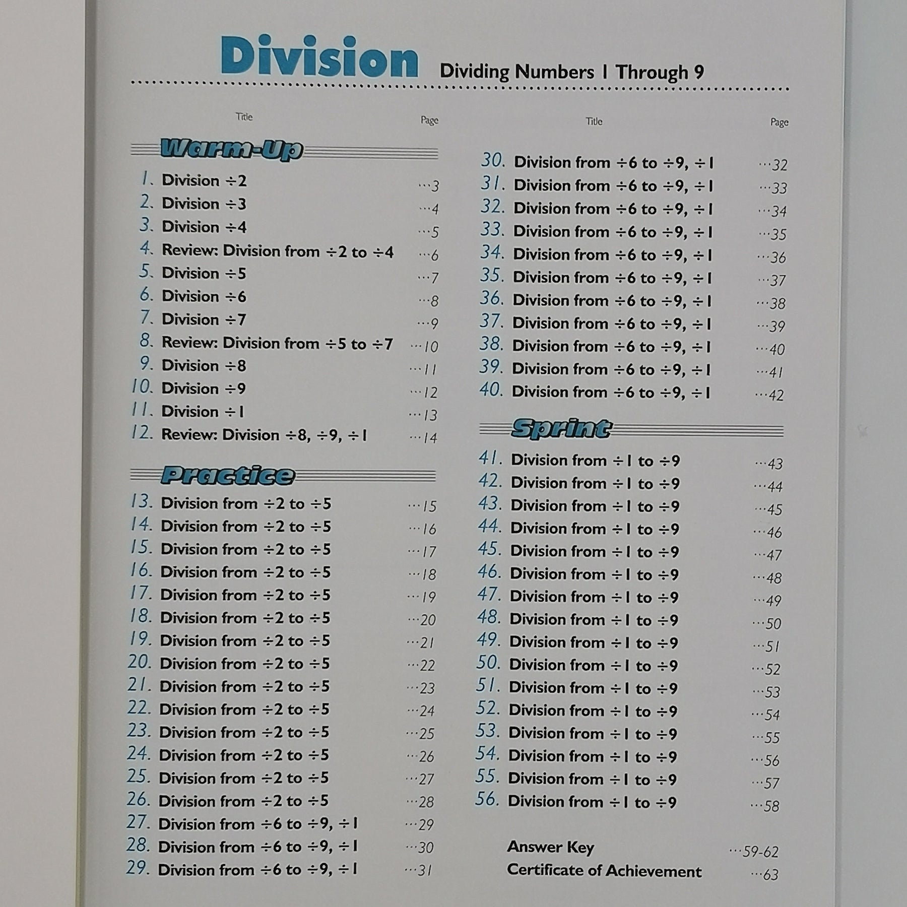 Kumon Speed & Accuracy Math Workbook - Division