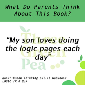 Kumon Thinking Skills Workbook LOGIC (K and Up)