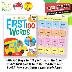 First 100 Words Lift-the-Flap Board Book for Children | Suitable for Ages 1 to 5