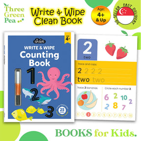 Wipe Clean Books for Children - Write and Wipe Counting 123 for 4 years and above