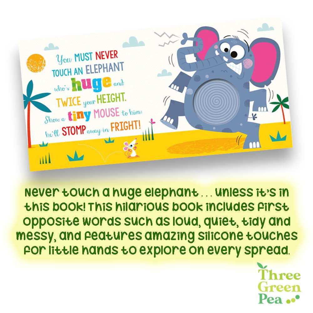 Touch and Feel Board Books Never Touch a Huge Elephant! Children Books for babies and toddlers [B1-1]