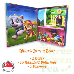 My Busy Book - Paw Patrol Girls 10 Figurines, 1 Playmat and 1 Story Board Book for Age 4-6 Great Gift Ideas [B1-1]