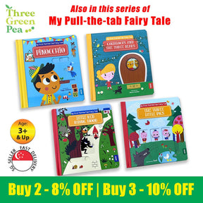My First Pull-the-tab Fairy Tale Board Book - Little Red Riding Hood For Children Ages 3+ Interactive Storytelling with Kids [B3-4]