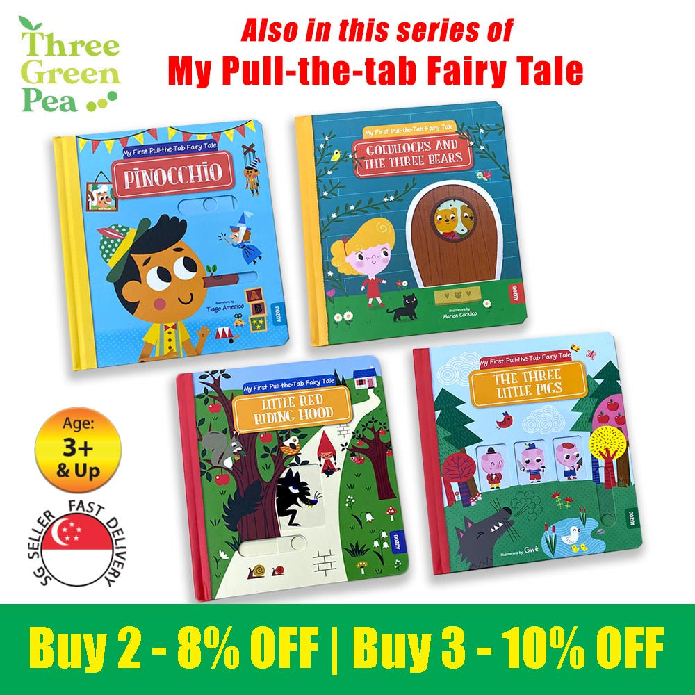 My First Pull-the-tab Fairy Tale Board Book - Three Little Pigs For Children Ages 3+ Interactive Storytelling with Kids [B3-4]