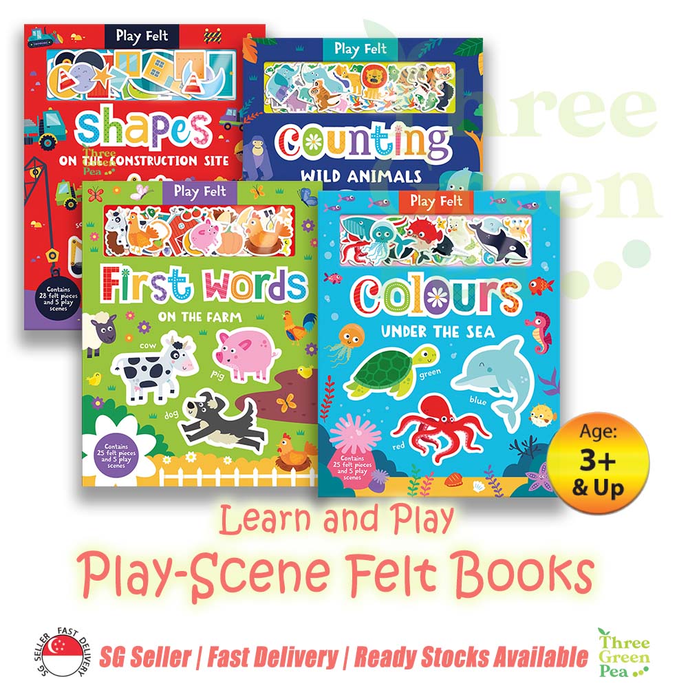 Children Books - Play Felt Series - Shapes / Colours / Counting / First Words | Suitable for Age 3+ [B1-3]