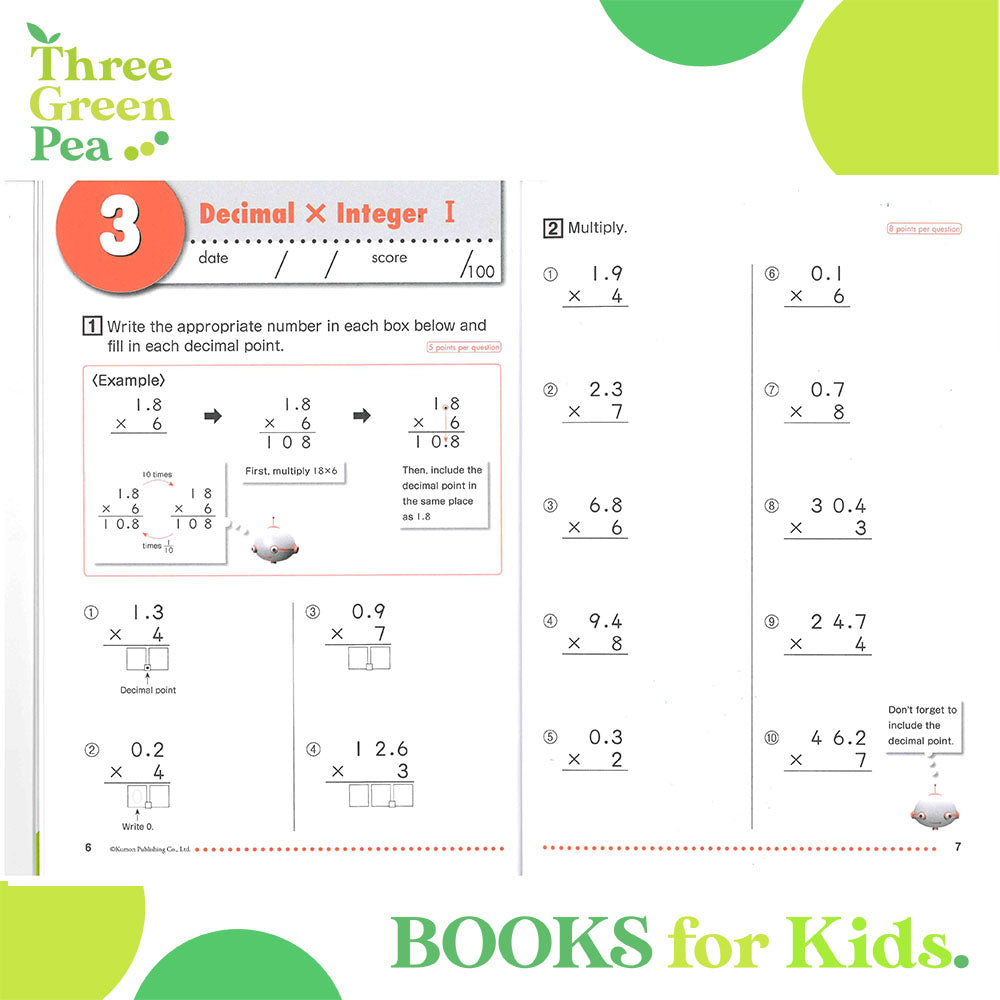 [Original] Kumon Math Workbooks - Focus On - Multiplication and Division with Decimals