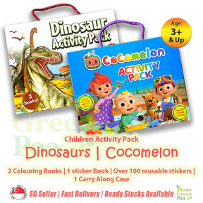 Children Activity Pack: Colouring & Sticker Books - Cocomelon / Dinosaurs| Suitable for Age 3+ | Great Gift Ideas