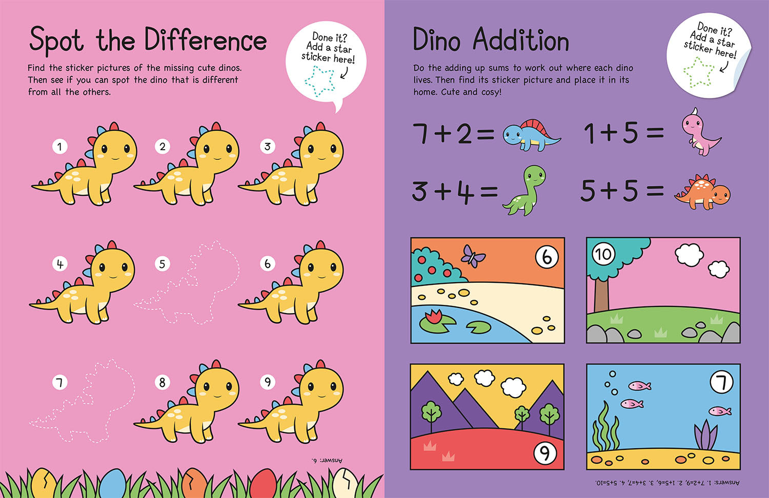 Children Sticker Activity Book - Dinosaurs with Googly-eye Stickers | Suitable for Age 4-6 | Engaging, Motor Skills n Brain Development