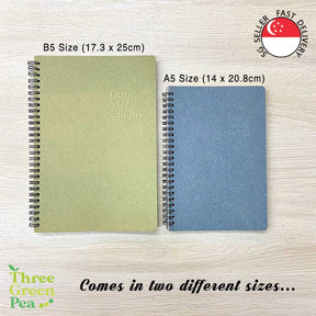 [Pack of 3] A5/B5 Size Journal Notebook (minimalist style) - Soft Cover Single-Line with wire binding