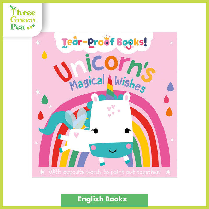 Children Tear-Proof and Washable Books | [Bundle of 2] Unicorn's Magical Wishes and Little Dino's Noisy Day