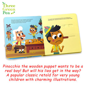My First Pull-the-tab Fairy Tale Board Book - Pinocchio For Children Ages 3+ Interactive Storytelling with Kids [B3-4]