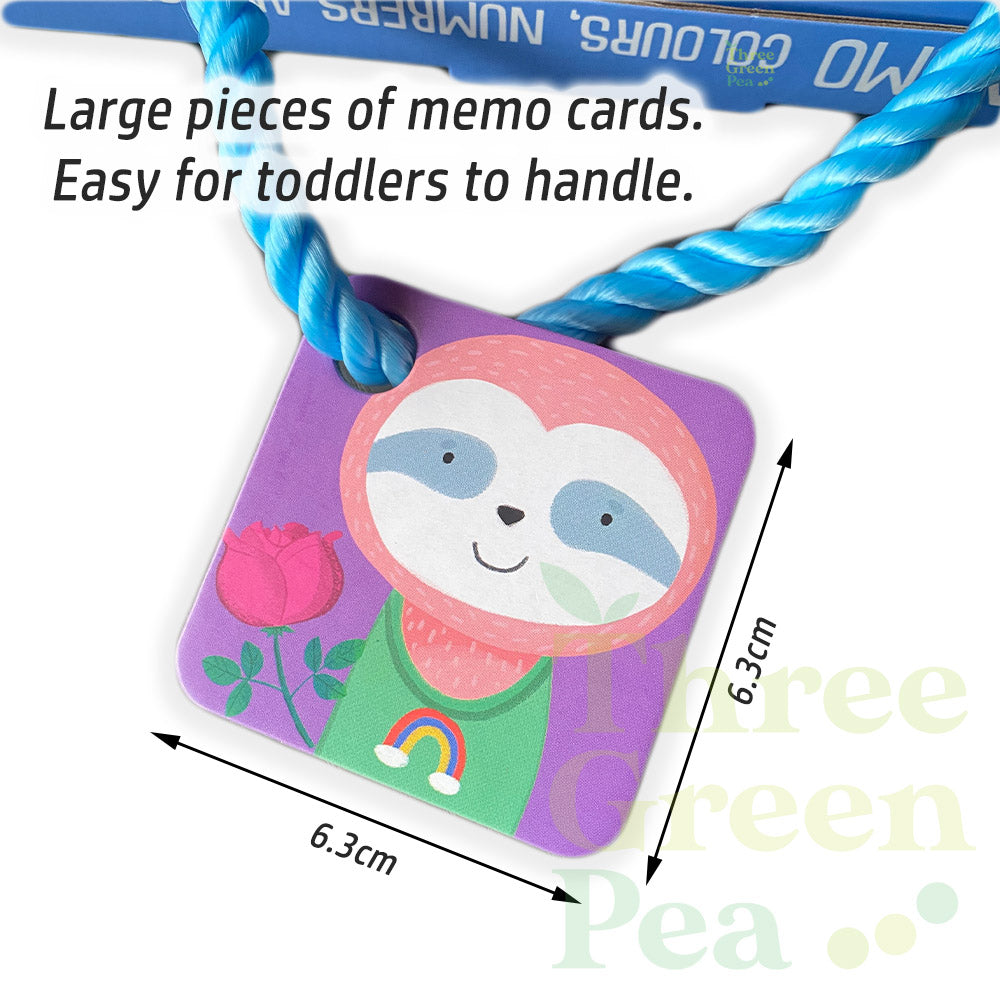Memory Card Game for Children | Sassi - Play and Learn Mega Memo Cards (Colours, Numbers n Shapes) | Suitable for Age 3+ | Great Children Gift Ideas