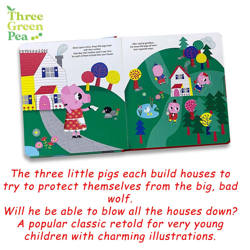 My First Pull-the-tab Fairy Tale Board Book - Three Little Pigs For Children Ages 3+ Interactive Storytelling with Kids [B3-4]