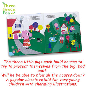 My First Pull-the-tab Fairy Tale Board Book - Three Little Pigs For Children Ages 3+ Interactive Storytelling with Kids [B3-4]
