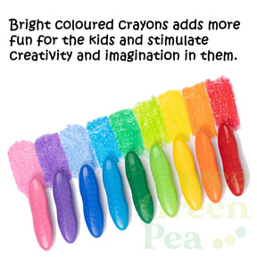 Peanut Crayons (12/24 pcs) for Toddlers and Young Children Age 1 - 4 years old | Non-toxic, Washable, Easy-to-grip, Bright Colours [RA1-4]