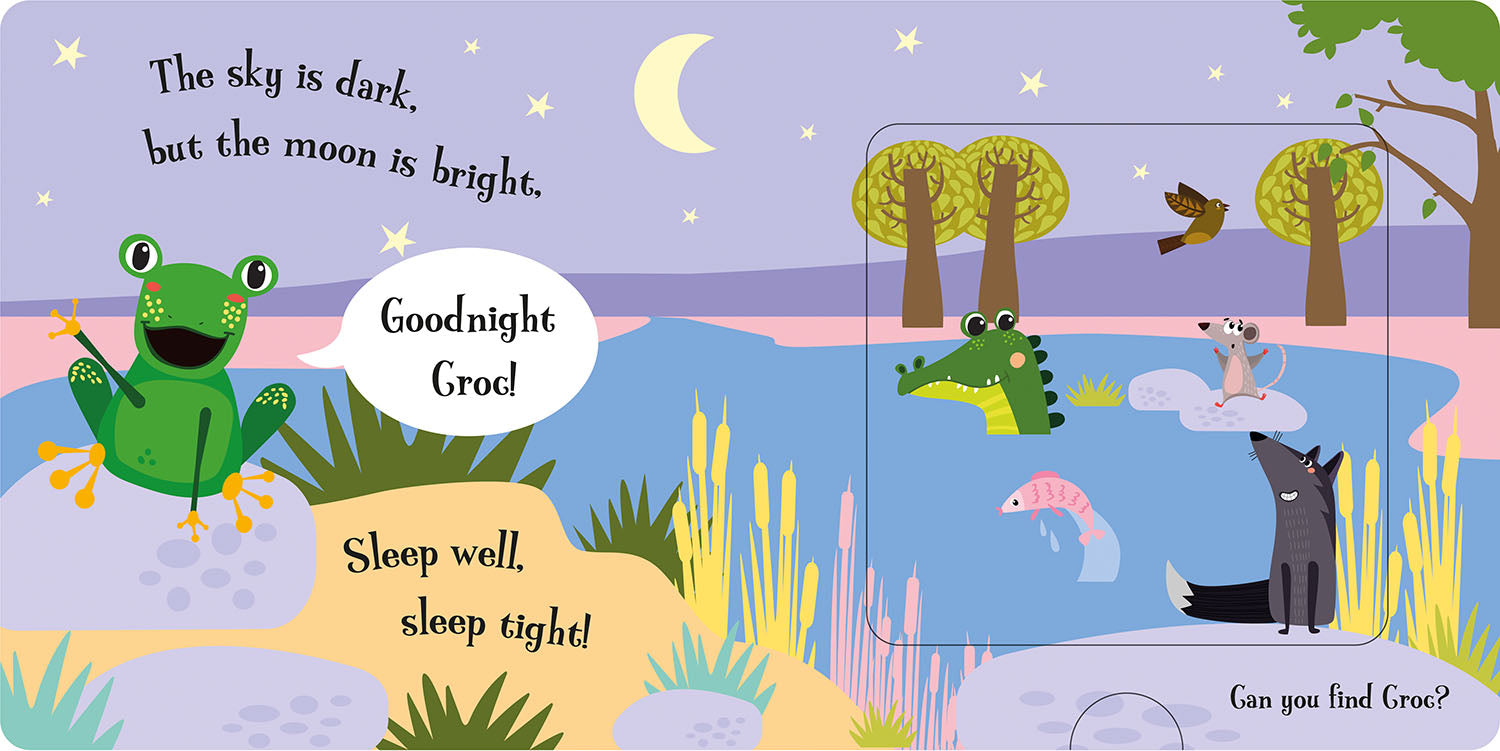 Goodnight Frog - Magic Torchlight Interactive Board Book Children Books Bedtime Story