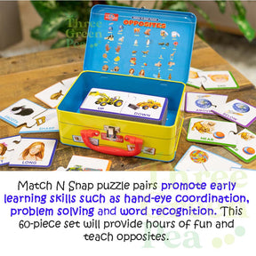 Puzzle for Toddlers - Match N Snap Puzzles in Lunchbox Tin (Counting) | 30 Self-Correcting Puzzle Pairs | Suitable for Age 3-6