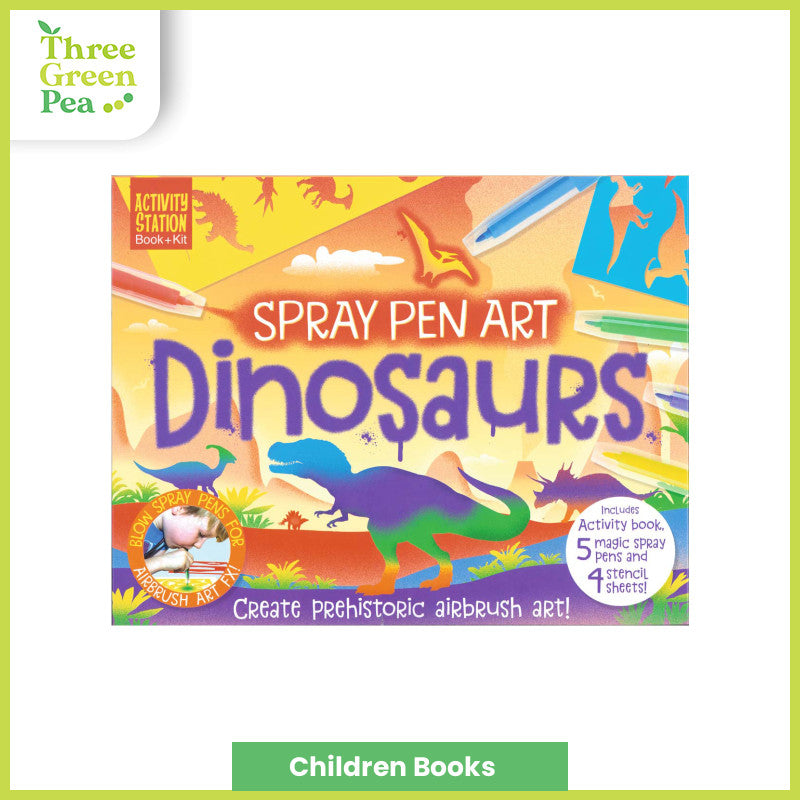 Children Activity Box Set | Dinosaurs Spray Pen Art | Fun / Interactive | Suitable for Age 5 yo and above
