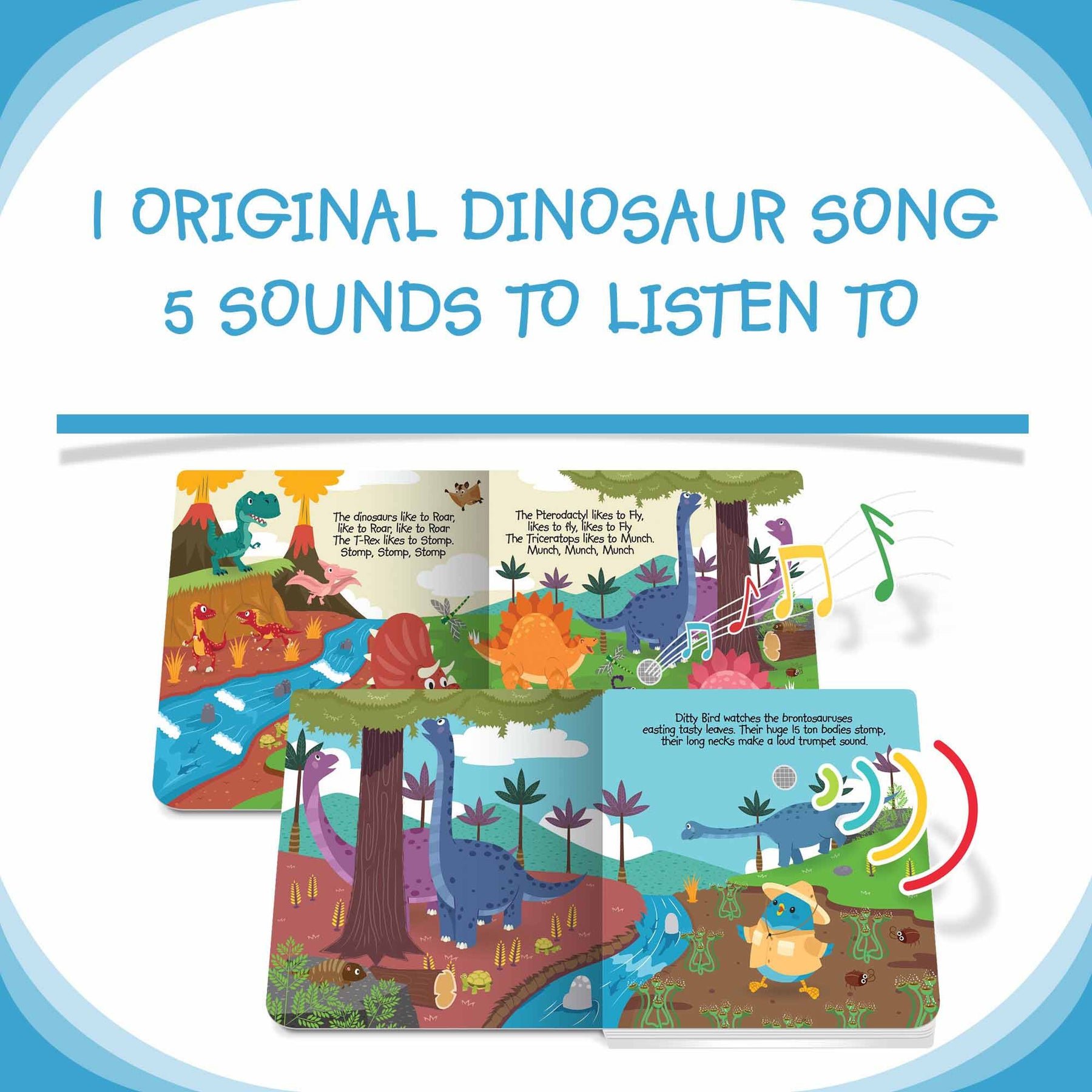 Ditty Bird Dinosaur Sounds Book [Authentic] - Audio Sound Book for Children Ages 1+ Ready Stocks [B1-3 OTHERS]