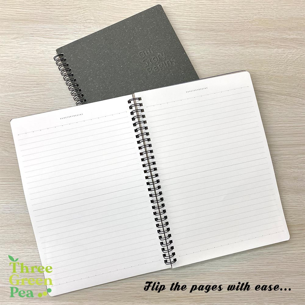 [Pack of 3] A5/B5 Size Journal Notebook (minimalist style) - Soft Cover Single-Line with wire binding